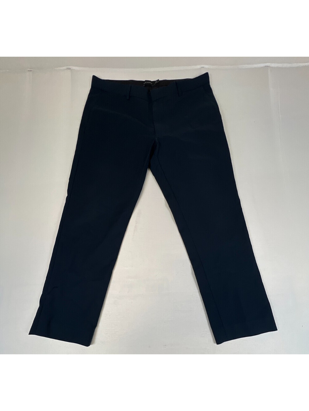 Club Monaco Mens 34x26 Blue Cotton Blend Stretch Flat Front Dress Pants